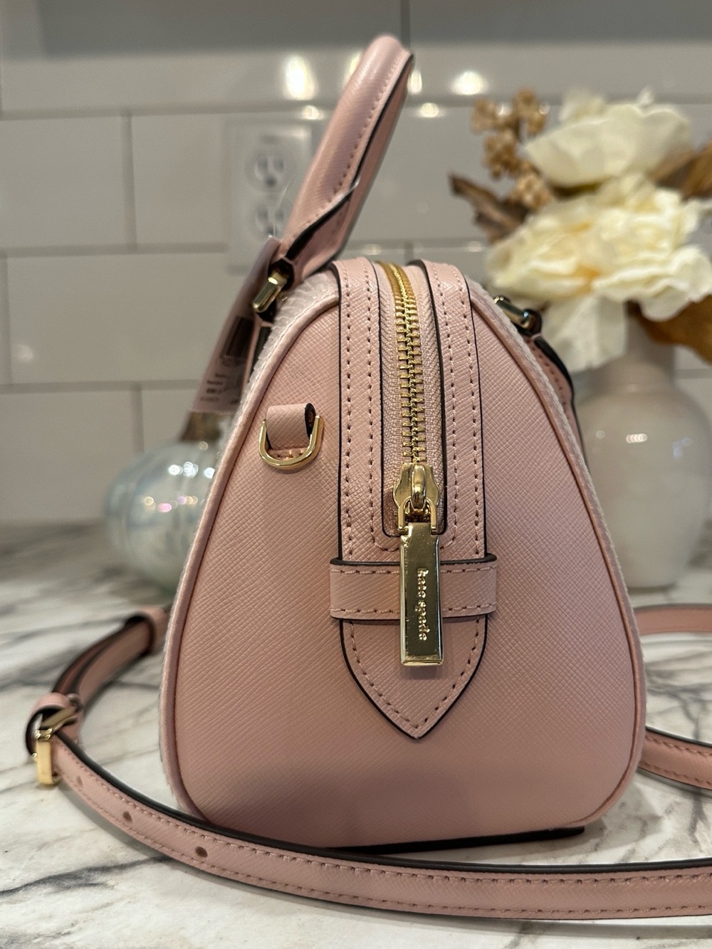 Kate Spade New York Pink Sequin Satchel / Crossbody Bag - Picture 3 of 11